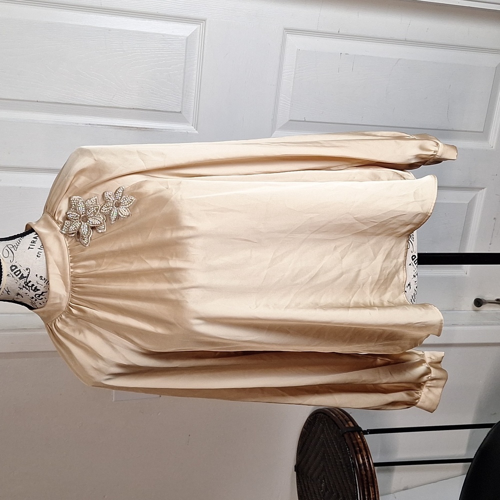 Zara Jewel floral long sleeve gold Women Small